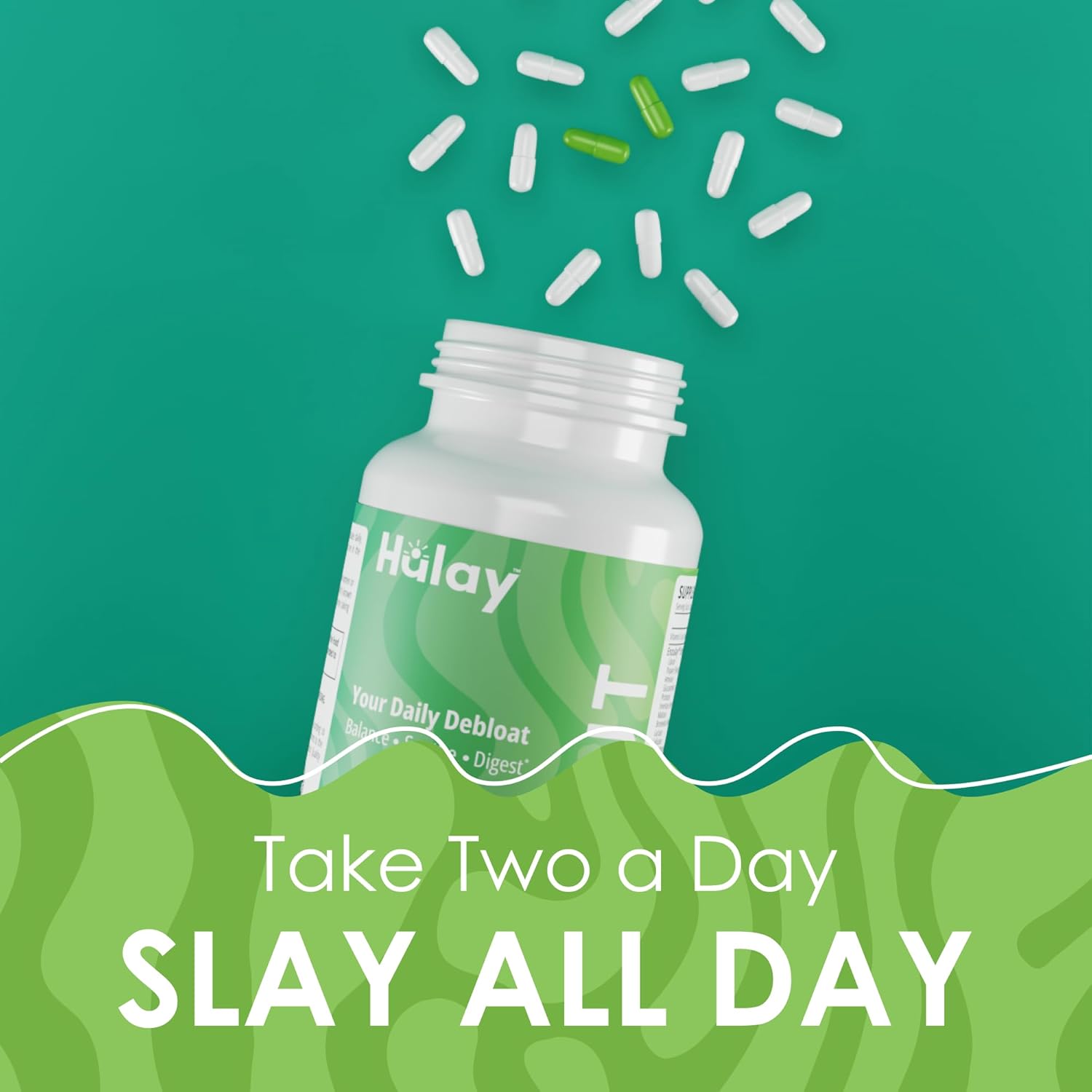 3-in-1 Gut Health Supplement - Debloat Pills - Gas and Bloating - Lactase, Protease, Amylase and Lipase Digestive Enzymes - Peppermint, Turmeric and Psyllium Husk Capsules - Women, Men - 60 Caps Vegan