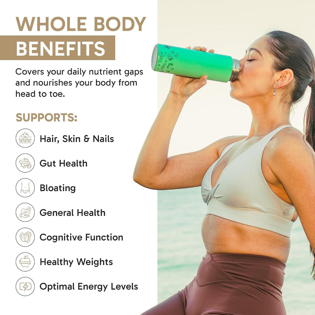 All-in-One Superfood Protein Shake | Complete Superfood Shake | 60+ Superfoods, 20g Grass-Fed Whey Protein | Collagen & Colostrum. Probiotics | Low Carb Shake (Whey Choco)
