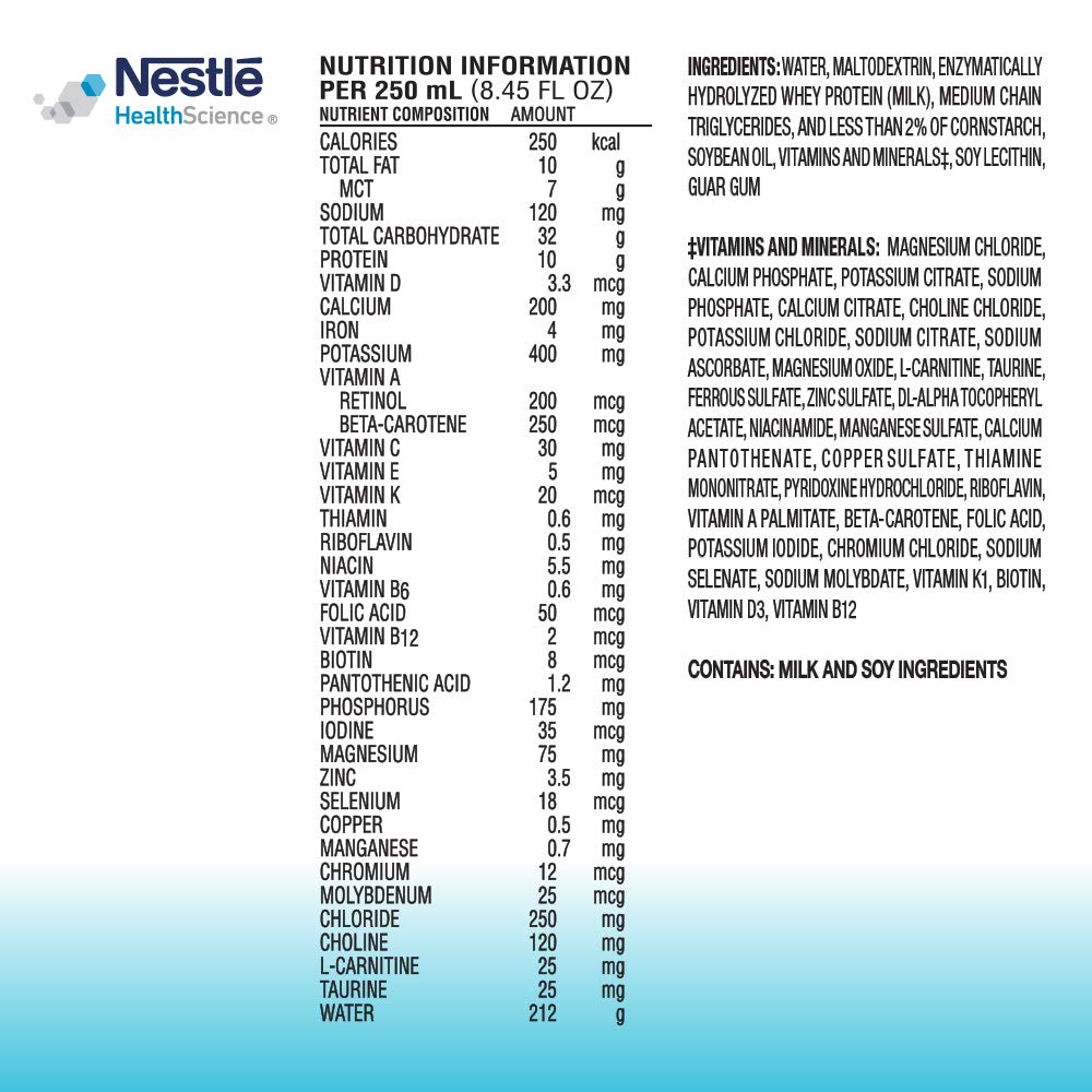 Nestle Peptamen Tube Feeding Formula Unflavored 250 mL Carton 24 Ct