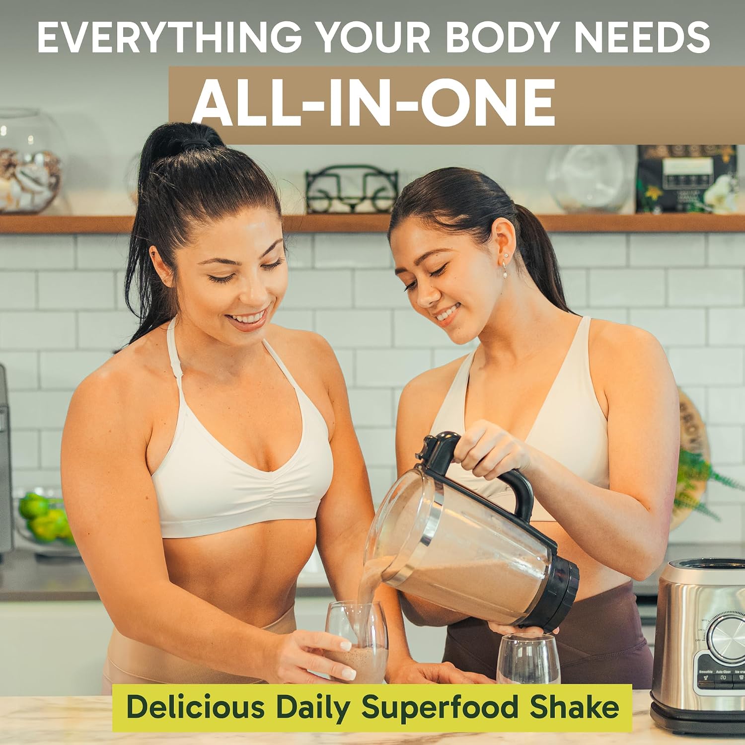 All-in-One Superfood Protein Shake | Complete Superfood Shake | 60+ Superfoods, 20g Grass-Fed Whey Protein | Collagen & Colostrum. Probiotics | Low Carb Shake (Whey Choco)