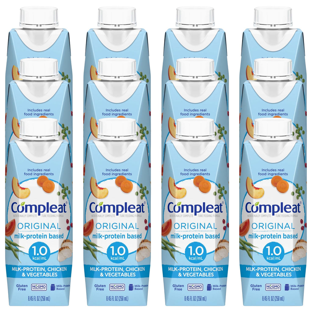Nestle Compleat Original Tube Feeding Formula Unflavored 8.45 oz Carton 24 Ct