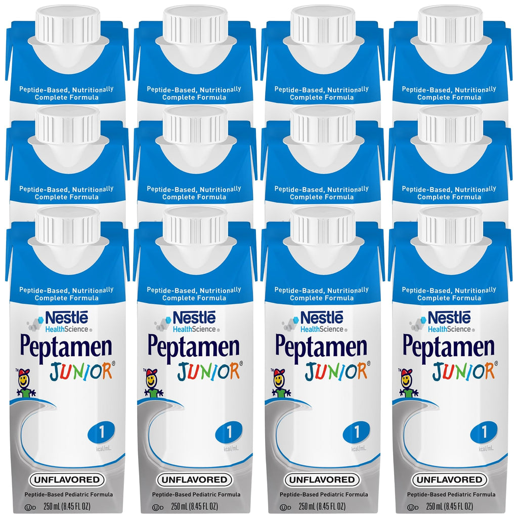 Peptamen Junior Peptide-Based Complete Nutrition, Unflavored, 8.5 Oz Box (24 Pack), 8.45 Fl Oz (Pack of 24)