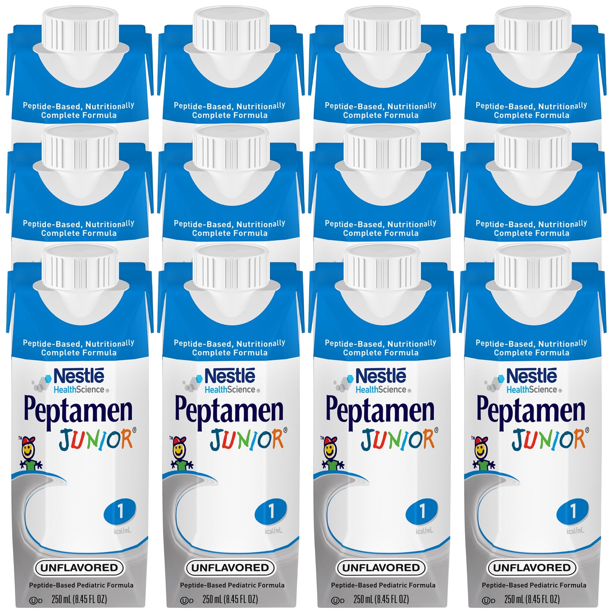 Peptamen Junior Peptide-Based Complete Nutrition, Unflavored, 8.5 Oz Box (24 Pack), 8.45 Fl Oz (Pack of 24)