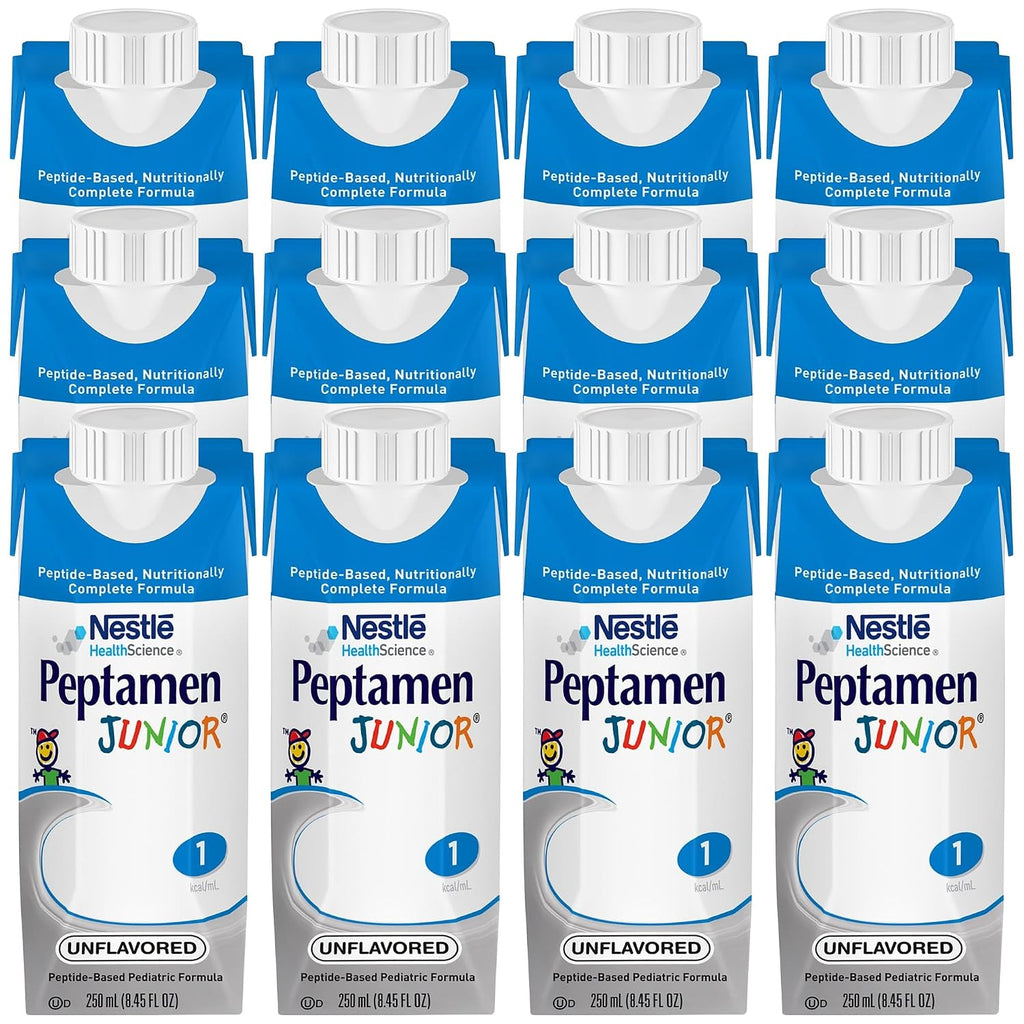 Peptamen Junior Peptide-Based Complete Nutrition, Unflavored, 8.5 Oz Box (24 Pack), 8.45 Fl Oz (Pack of 24)