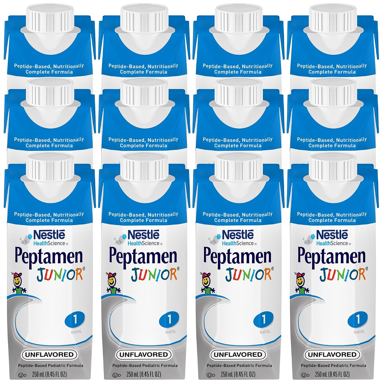 Peptamen Junior Peptide-Based Complete Nutrition, Unflavored, 8.5 Oz Box (24 Pack), 8.45 Fl Oz (Pack of 24)