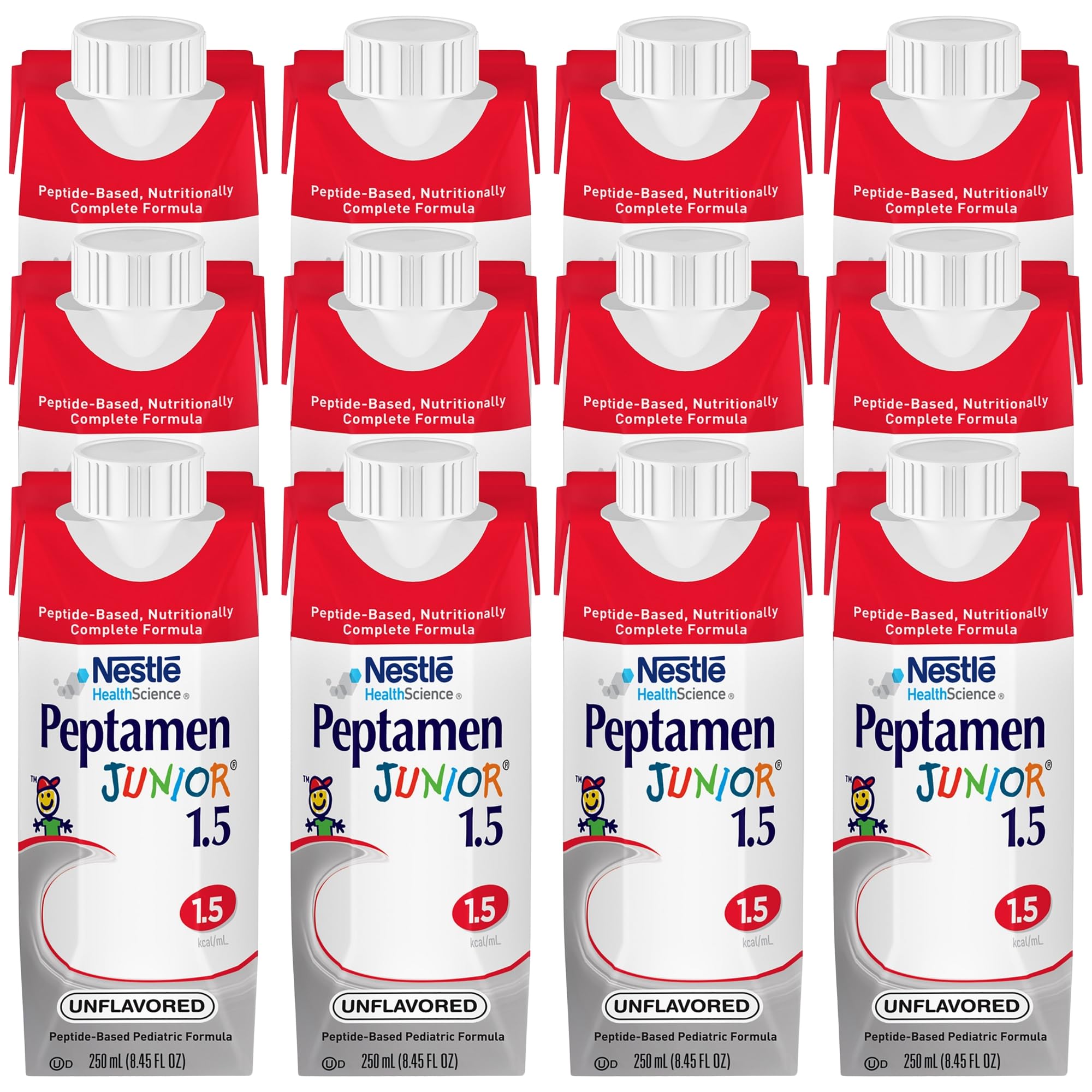 Peptamen Junior 1.5 Peptide-Based Complete Nutrition Unflavored 250 mL Carton 24 Ct
