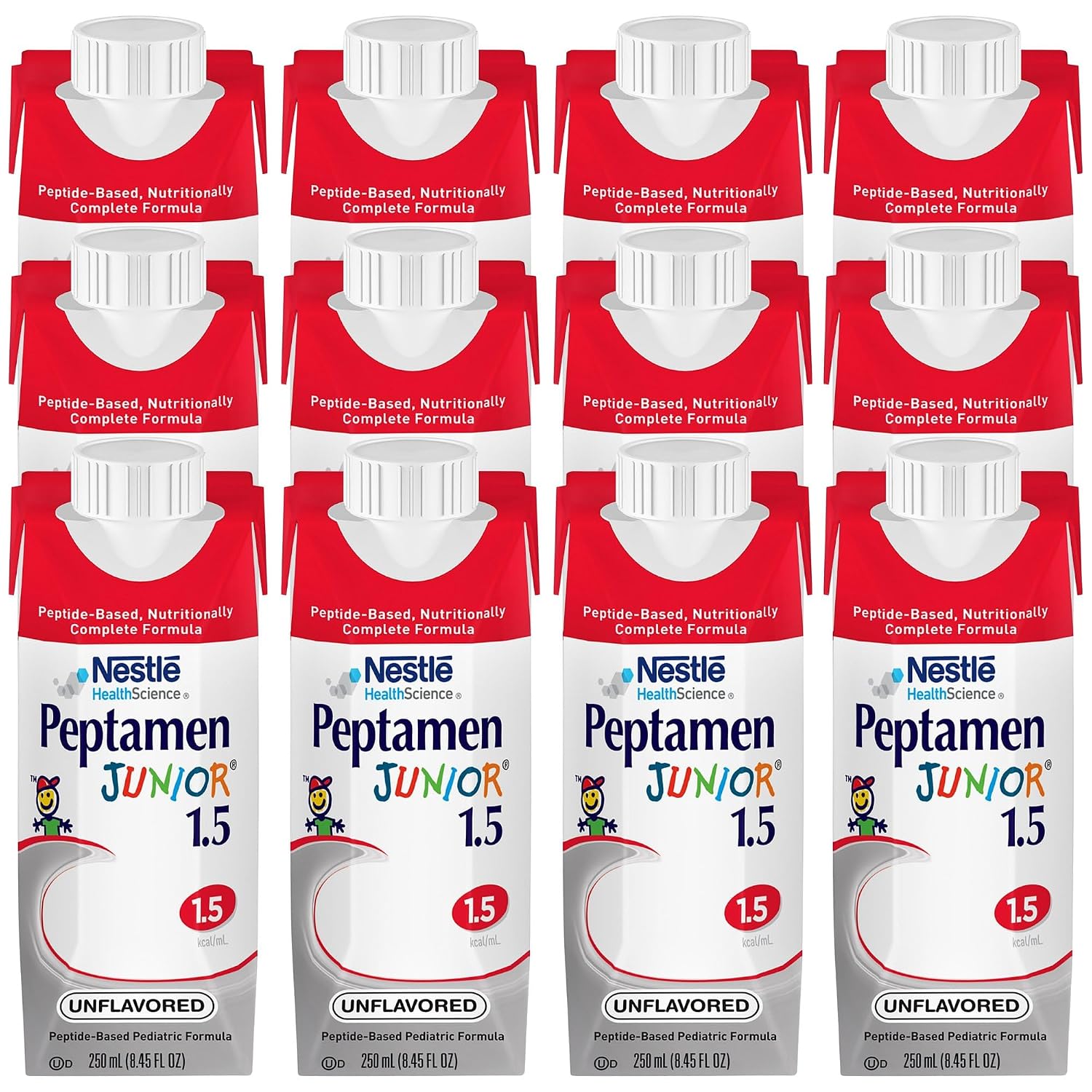 Peptamen Junior 1.5 Peptide-Based Complete Nutrition Unflavored 250 mL Carton 24 Ct