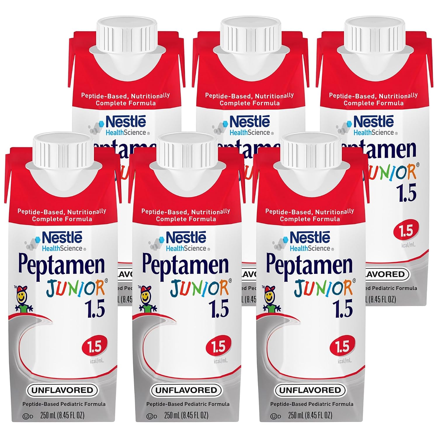 Peptamen Junior 1.5 Peptide-Based Complete Nutrition Unflavored 250 mL Carton 24 Ct