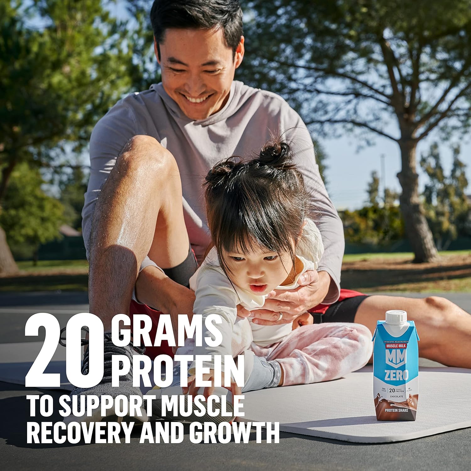 Muscle Milk Zero Protein Shake, Chocolate,20g Protein, Zero Sugar, 100 Calories, Calcium, Vitamins A, C & D, 4g Fiber, Energizing Snack, Workout Recovery, Packaging May Vary,11.16 Fl Oz (Pack of 12)